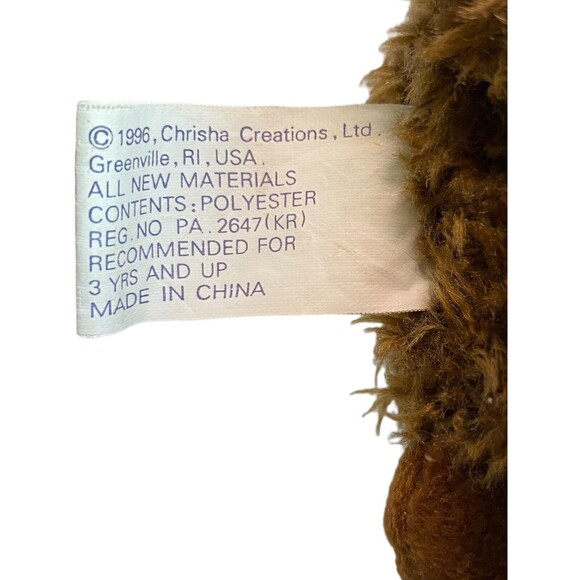 CHRISHA CREATIONS Vintage Moose Plush 1996 Toy Stuffed Animal Winter Sweater - Picture 9 of 11